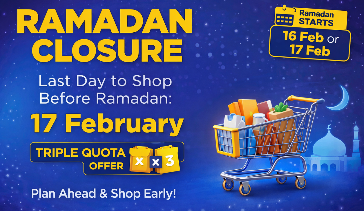 Ramadan Closure Notice